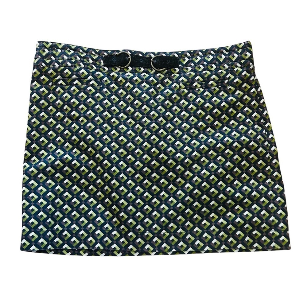 LOFT Black and Green Mini Pencil Skirt for Night Out
